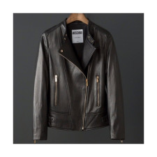 미러급] Moschino 2018 Mens Leather Jacket - 모스키노 여성 신상 레더 자켓 Mos002x.Size(s - xl).블랙