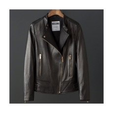 미러급] Moschino 2018 Mens Leather Jacket - 모스키노 여성 신상 레더 자켓 Mos002x.Size(s - xl).블랙