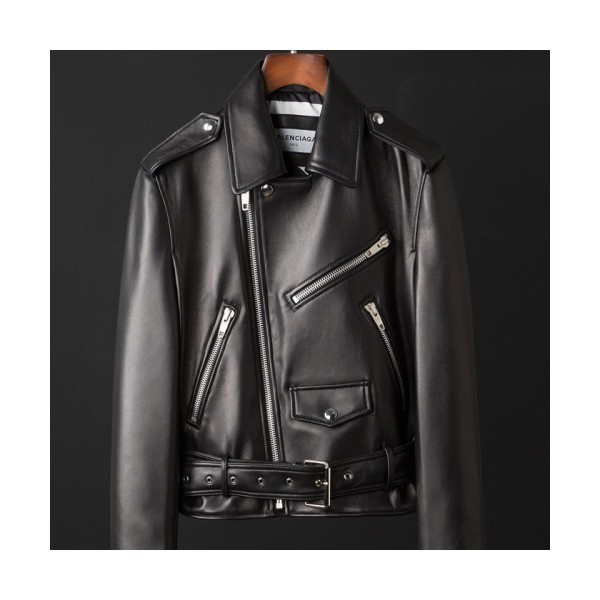 매장판] Balenciaga 2018 Ladies Leather Jacket - 발렌시아가 여성 가죽 자켓 Bal0085x,Size(S - 2XL)블랙