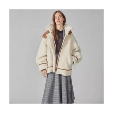 Acne Sstudios 2018 Womens Camel-hair Leather Jackets - 아크네 2018 여성 카멜헤어 가죽 자켓 Acn005x.Size(s - xl).크림