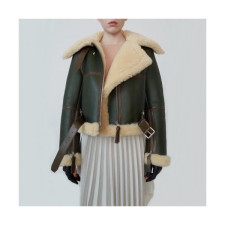 Acne Sstudios 2019 Womens Casual Leather Jacket - 아크네 2019 여성 캐쥬얼 가죽 자켓 Acn0041x.Size(s - 2xl).그린