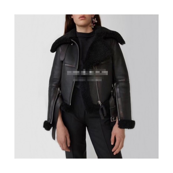Acne Sstudios 2019 Womens Casual Leather Jacket - 아크네 2019 여성 캐쥬얼 가죽 자켓 Acn0042x.Size(s - 2xl).블랙