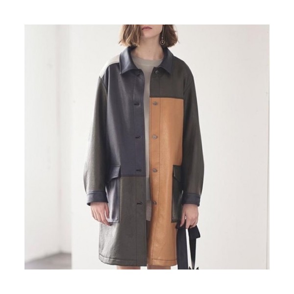 Hermes Womens Leather Jacket - 에르메스 여성 로고 캐쥬얼 인조 가죽 자켓 - her538x
