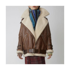 아크네]Acne Sstudios 2020 Womens Casual Leather Jacket - 아크네 2020 여성 캐쥬얼 가죽 자켓 Acn0108x.Size(xs - xl).브라운