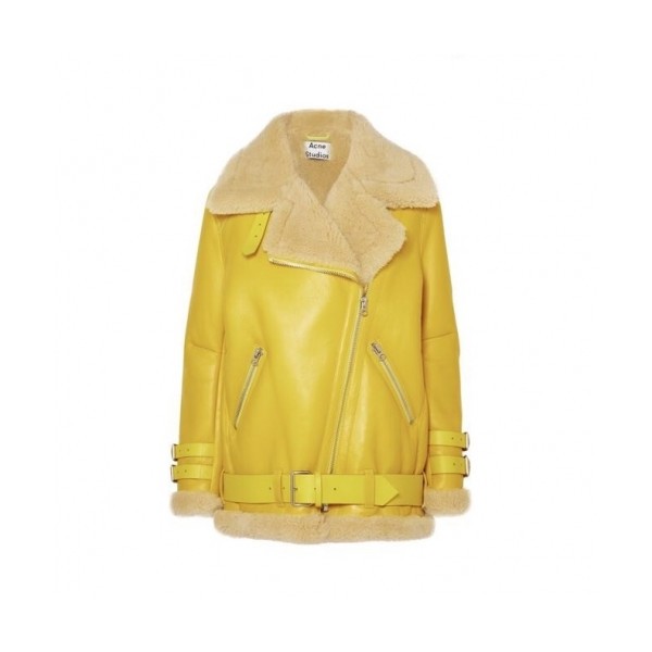 아크네]Acne Sstudios 2020 Womens Casual Leather Jacket - 아크네 2020 여성 캐쥬얼 가죽 자켓 Acn0110x.Size(xs - xl).옐로우
