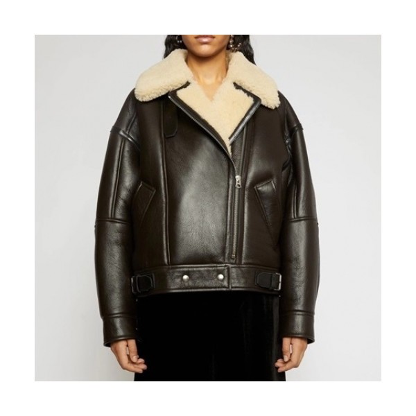 아크네]Acne Sstudios 2020 Womens Casual Leather Jacket - 아크네 2020 여성 캐쥬얼 가죽 자켓 Acn0117x.Size(s - 3xl).블랙