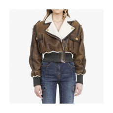 Balmain  Womens Casual Leather Jackets Brown - 발망 2021 여성 캐쥬얼 가죽 자켓 Balm0149x.Size(s - xl) 브라운