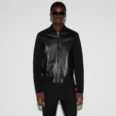 구찌 남성 가죽 자켓 - Gucci Mens Leather Jacket - guc8242x