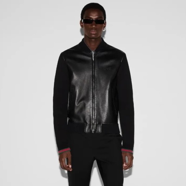구찌 남성 가죽 자켓 - Gucci Mens Leather Jacket - guc8242x