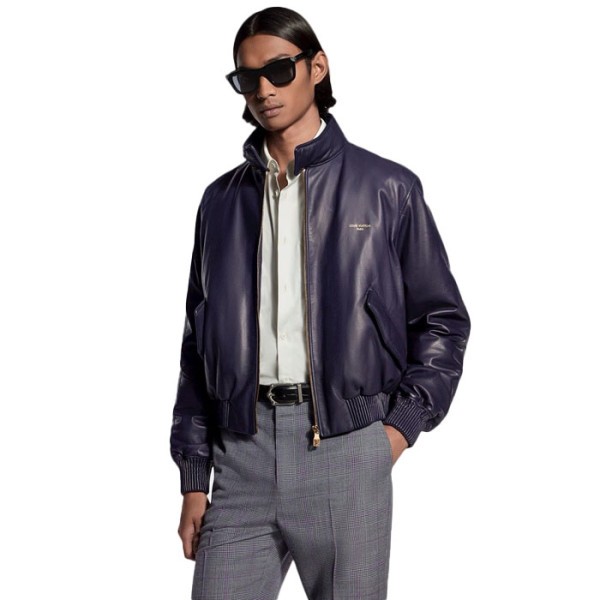 루이비통 남성 가죽 블루종 - Louis vuitton Mens Padded Leather Blouson - lvc16244x