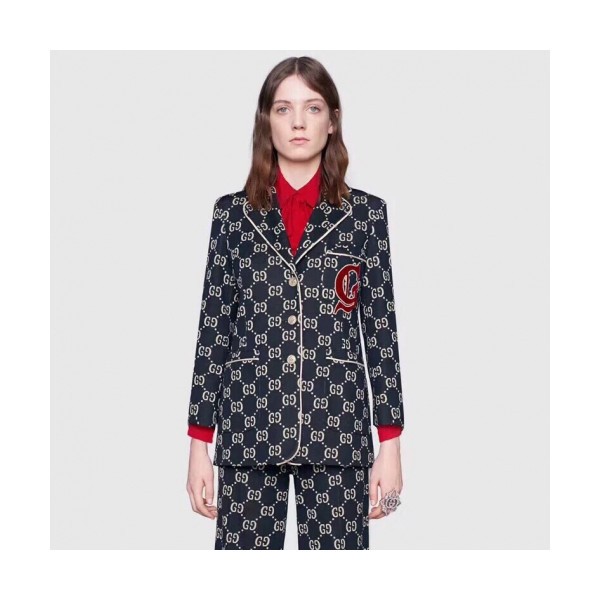 Gucci 2019 Womens Embroidery Logo Cotton Suit - 구찌 여성 자수 로고 코튼 슈트 Guc01014x.Size(m - 3xl).네이비