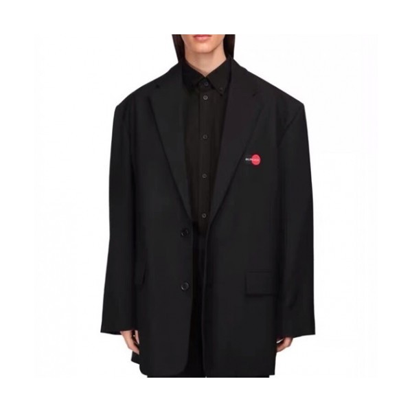 발렌시아가]Balenciaga 2020 Mm/Wm Logo Cotton Suit Jackets - 발렌시아가 2020 남자 로고 코튼 슈트 재킷 Bal0839x.Size(s - l).블랙