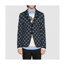 Gucci  Mm/Wm Casual Logo Suit Jackets Navy - 구찌 2021 남/녀 캐쥬얼 로고 슈트 자켓 Guc03851x Size(s - l) 네이비