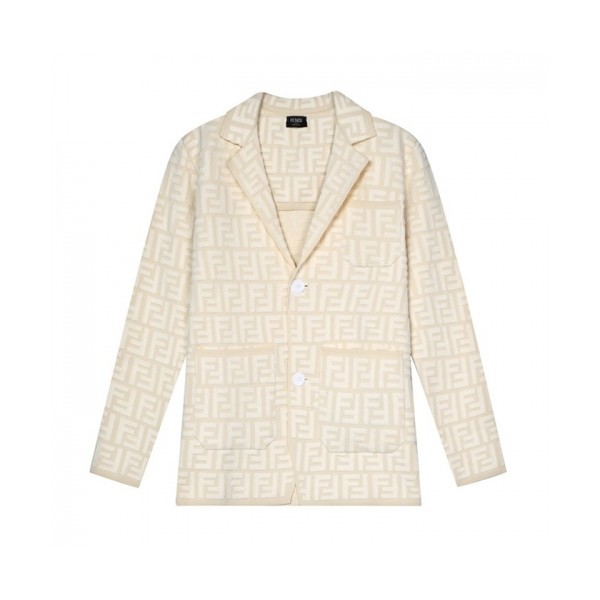 Fendi  Mm/Wm Casual Logo Suit Jackets Ivory - 펜디 2021 남/녀 캐쥬얼 로고 슈트 자켓 Fen01033x Size(xs - xl) 아이보리