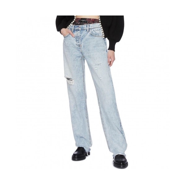 매장판]Alexsander Wang 2020 Womens Logo Classic Denim Pants - 알렉산더왕 2020 여성 로고 클래식 데님 팬츠 Alw0110x.Size(25 - 30).블루
