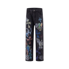 크롬하츠 남성 클래식 청바지 - Chrom Hearts Mens Classic Jeans - chc8061x