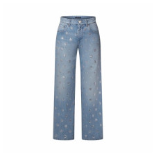 루이비통 여성 시그니처 스팽글 부츠컷 진 - Louis vuitton Womens Signature Sequin Boot-Cut Jeans - lvc15576x