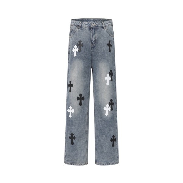 크롬하츠 남성 트렌디 청바지 - Chrom Hearts Mens Trendy Jeans - chc13392x