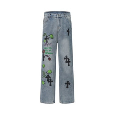 크롬하츠 남성 트렌디 청바지 - Chrom Hearts Mens Trendy Jeans - chc13393x
