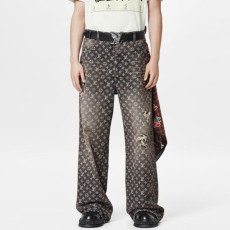 루이비통 남성 모노그램 청바지 - Louis vuitton Mens Monogram Jeans - lvc15123x