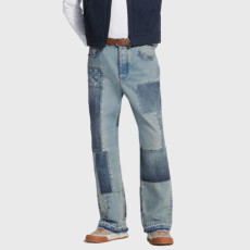 루이비통 남성 시그니처 패치워크 데님 팬츠 - Louis vuitton Mens Signature Patchwork Denim Pants - lvc15665x