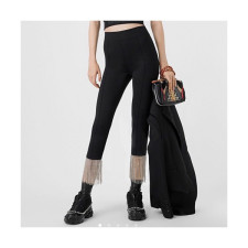 Burberry Womens Slim-fit Crystal Training Pants - 버버리 여성 슬림핏 크리스탈 팬츠 Bur01560x.Size(s - l).블랙