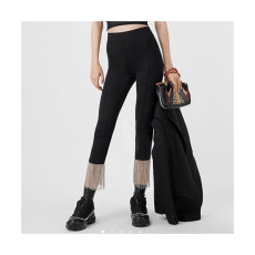 Burberry Womens Slim-fit Crystal Training Pants - 버버리 여성 슬림핏 크리스탈 팬츠 Bur01560x.Size(s - l).블랙