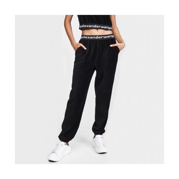 Alexsander Wang Womens Casual Velvet Pants - 알렉산더왕 2020 여성 캐쥬얼 벨벳 팬츠 Alw0065x.Size(s - l).블랙