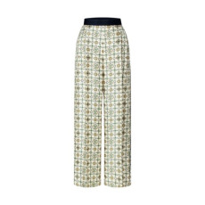 루이비통 여성 누보 모노그램 테일러드 와이드 레그 팬츠 - Louis vuitton Womens Nouveau Monogram Tailored Wide-Leg Pants - lvc13699x