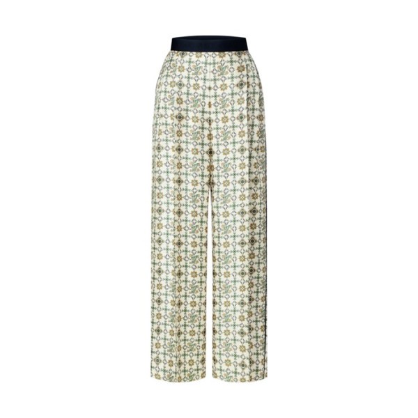 루이비통 여성 누보 모노그램 테일러드 와이드 레그 팬츠 - Louis vuitton Womens Nouveau Monogram Tailored Wide-Leg Pants - lvc13699x