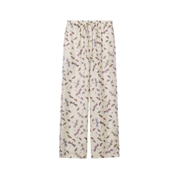 루이비통 여성 프린트 실크 트윌 팬츠- Louis vuitton Womens Printed Silk Twill Pants - lvc14296x