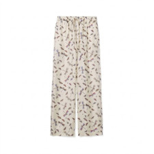 구찌 여성 프린트 실크 트윌 팬츠 - Gucci Womens Printed Silk Twill Pants - guc14547x