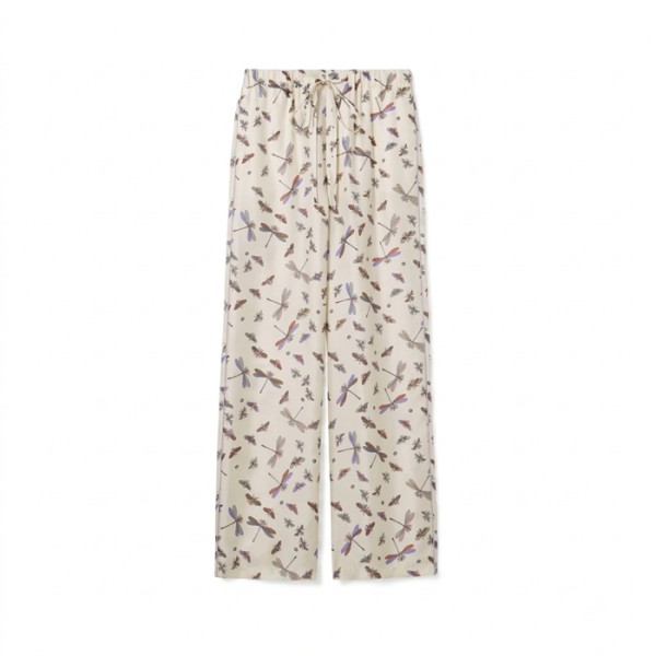 구찌 여성 프린트 실크 트윌 팬츠 - Gucci Womens Printed Silk Twill Pants - guc14547x