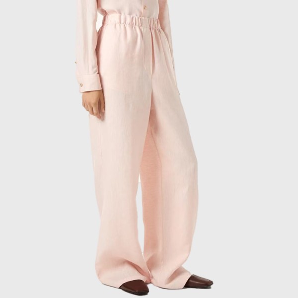 로로피아나 여성 와이드 레그 린넨 팬츠 - Loro Piana Womens Wide Leg Linen Trousers - lpc15582x
