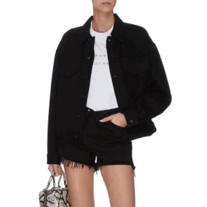 알렉산더왕]Alexander wang 2020 Womens Modern Denim Short Trousers - 알렉산더왕 2020 여성 모던 데님 반바지 Ale0054x.Size(25 - 30).블랙