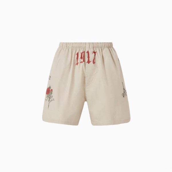 발렌시아가 남성 타투 와이드핏 반바지 - Balenciaga Mens Tattoo Wide Fit Shorts - bac15173x
