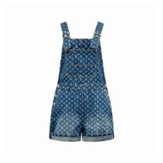 루이비통 여성 모노그램 데님 오버롤 - Louis vuitton Womens Monogram Denim Overalls - lvc16381x