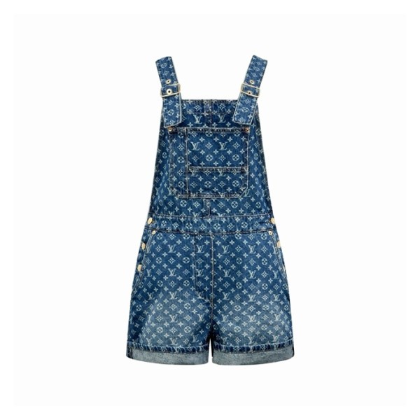 루이비통 여성 모노그램 데님 오버롤 - Louis vuitton Womens Monogram Denim Overalls - lvc16381x