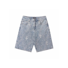 크롬하츠 남성 데님 쇼츠 - Chrom Hearts Mens Denim Shorts - chc15505x