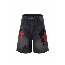 크롬하츠 남성 데님 쇼츠 - Chrom Hearts Mens Denim Shorts - chc16195x