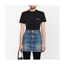 Balenciaga  Womens Logo Cotton Skirts Blue - 발렌시아가 2021 여성 로고 코튼 스커트 Bal01069x Size(s - l) 블루