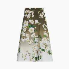 오스카 드 라 렌타 여성 체리 블라썸 미디 스커트 - Oscar De La Renta Womens Cherry Blossom Midi Skirt - osc14280x