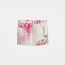 디올 여성 페인티드 로즈 미니스커트 - Dior Womens Painted Roses Miniskirt - dic15159x