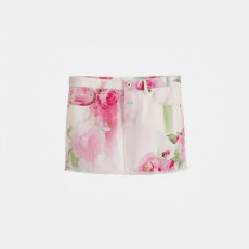 디올 여성 페인티드 로즈 미니스커트 - Dior Womens Painted Roses Miniskirt - dic15159x