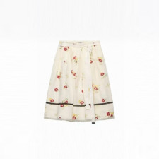 프라다 여성 루비 레드 플로럴 프린트 스커트 - Prada Womens Ruby Red Floral Print Skirt - prc15363x