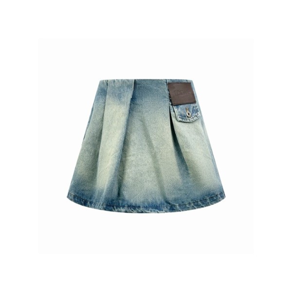 로에베 여성 플리츠 미니 스커트 - Loewe Womens Pleated Mini Skirt - loc15616x