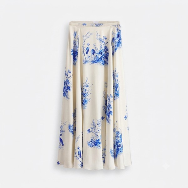 디올 여성 미디 길이 플레어 스커트 - Dior Womens Mid-Length Flared Skirt - dic15671x