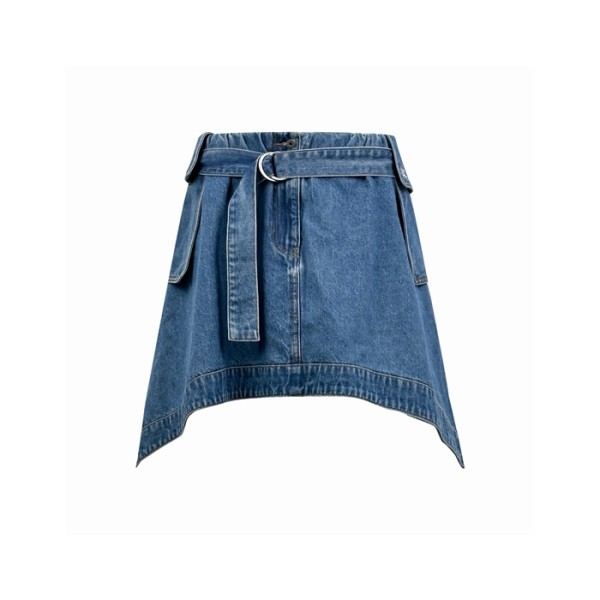 로에베 여성 벨트 자수 미니스커트 - Loewe Womens Belted Embroidered Mini Skirt - loc15779x