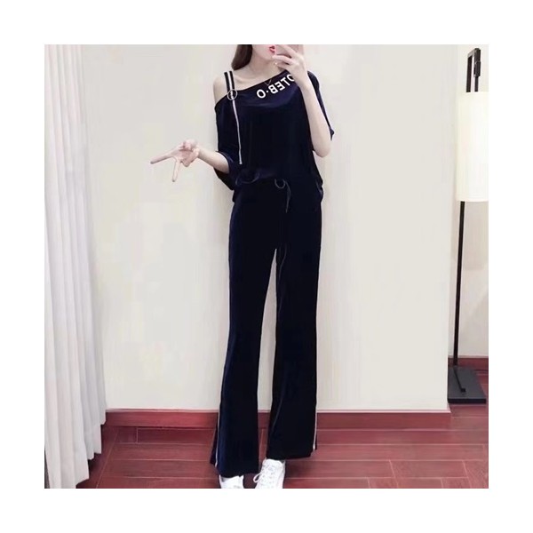 Chanel 2019 Womens Casual Logo Training Set -샤넬 여성 캐쥬얼 로고 트레이닝 세트  CHATP0023.Size(S-XL).네이비