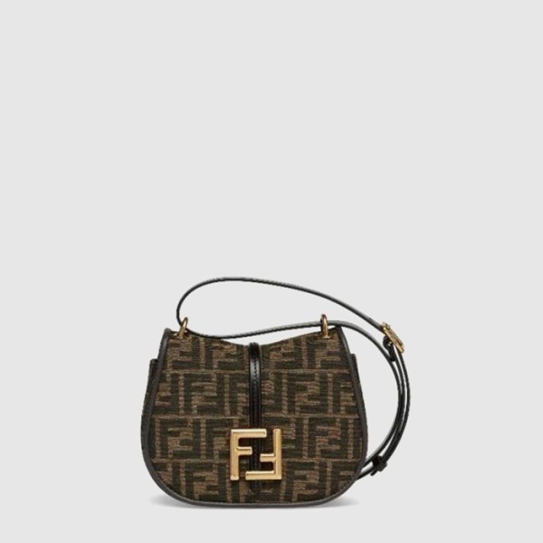 펜디 여성 커몬 FF 자카드 스몰 숄더백 - Fendi Womens Cmon FF Jacquard Small Shoulder Bag - feb16112x